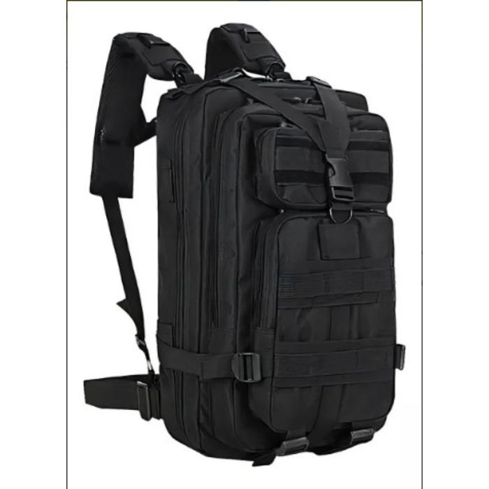 MOCHILA TACTICA REFORZADA SISTEMA MOLLE - BLACK -