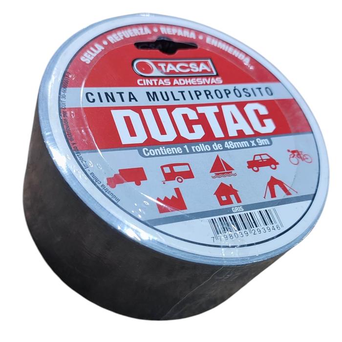 CINTA 9 MTRS X 48 MM GRIS DUCTAC
