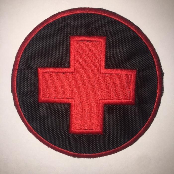 CRUZ ROJA CON FONDO NEGRO BAJA VISIBILIDAD