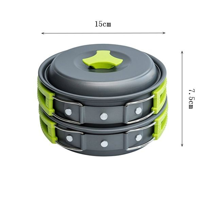 MARMITA DE CAMPING EN ALUMINIO TEFLONADO - 2 PERSONAS: