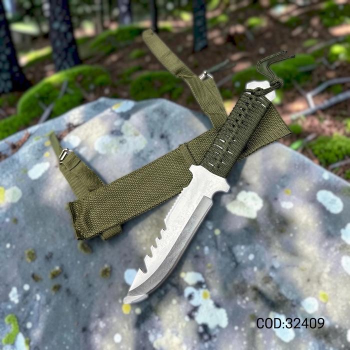 CUCHILLO SUPERVIVENCIA CON FUNDA PARA ANTEBRAZO