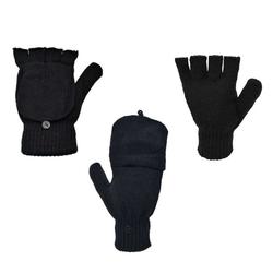 GUANTES TEJIDOS CON DEDOS CORTOS Y TAPA