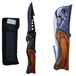 NAVAJA AUTOMTICA MANGO MADERA CON FUNDA