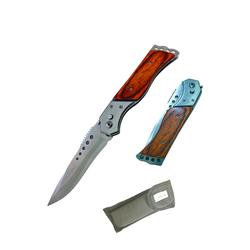 NAVAJA AUTOMTICA MANGO MADERA CON FUNDA