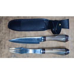 SET DE CUBIERTOS ARTESANALES CON FUNDA