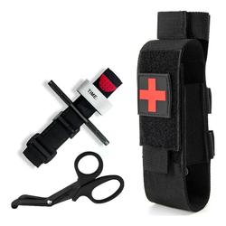 TORNIQUETE TACTICO + TIJERA TRAUMA + POUCH MOLLE PARA EMERGENCIAS