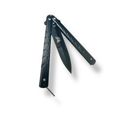 CUCHILLO MARIPOSA NEGRA CON FILO