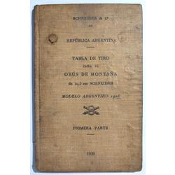 TABLA DE TIRO PARA EL OB�S DE MONTA�A DE 10.5 cm SCHNEIDER