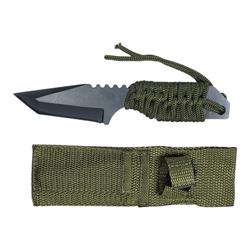 CUCHILLO TACTICO CON FUNDA Y CORDIN VERDE